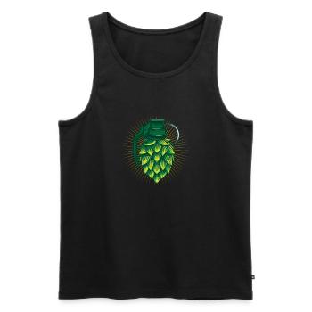 Hops beer beer drinker gift - Men's Premium Organic Tank Top - black - Front - AI Model Male 178 light (178cm)