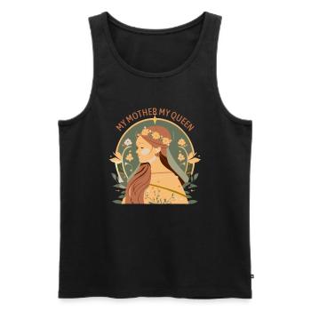 Celebrating Mom My Mother My Queen - Men's Premium Organic Tank Top - black - Front - Michal (187cm)