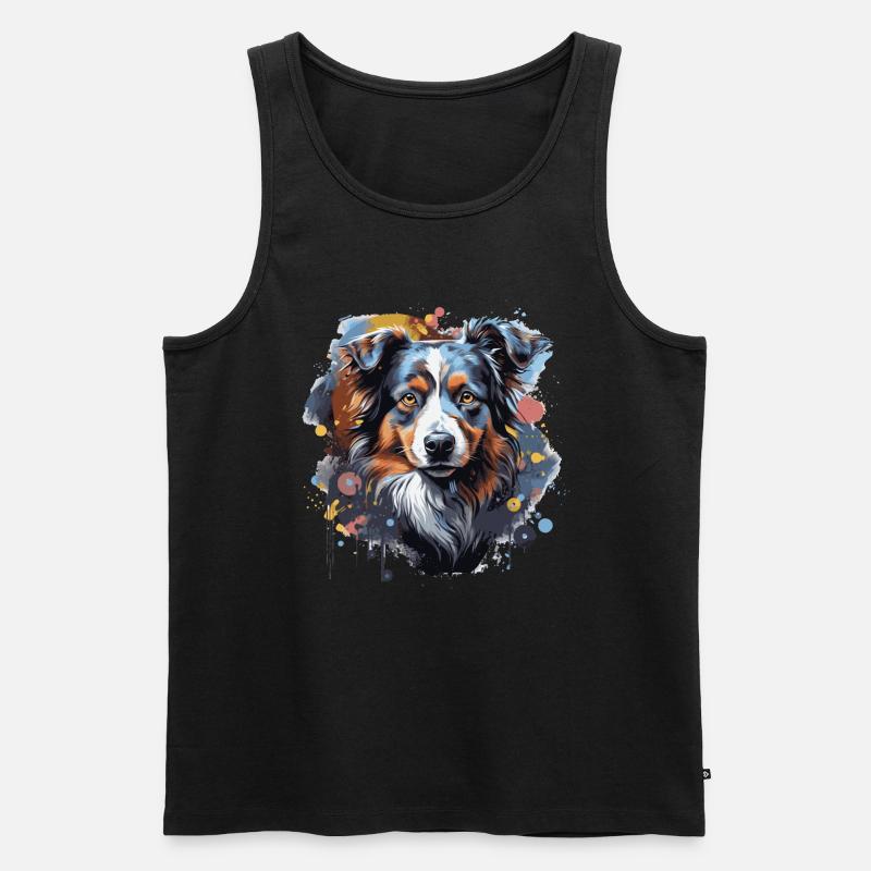 Australischer Schäferhund - Männer Premium Bio Tank Top - Schwarz