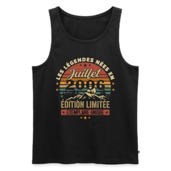 Juli 2006 Vintage Geburtstag 2006 Juli - Männer Premium Bio Tank Top - Schwarz - Vorne - Michal (187cm)