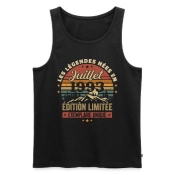 Juli 1993 Vintage Geburtstag 1993 Juli - Männer Premium Bio Tank Top - Schwarz - Vorne - Michal (187cm)