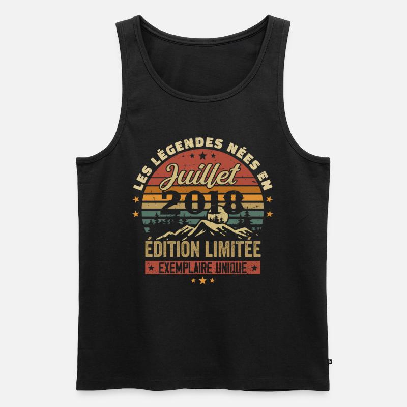 Juli 2018 Jahrgangs-Jubiläum 2018 Juli - Männer Premium Bio Tank Top - Schwarz