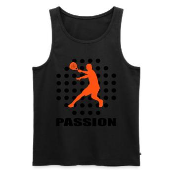 Padel - Débardeur bio Premium Homme - noir - Devant - AI Model Male 178 light (178cm)
