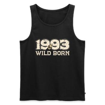 BC 1993 Wild geboren - Männer Premium Bio Tank Top - Schwarz - Vorne - AI Model Male 178 light (178cm)