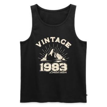 BC 1983 Vintage Limited Edition - Männer Premium Bio Tank Top - Schwarz - Vorne - AI Model Male 178 light (178cm)