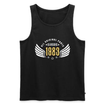 Classic 1983 wings - Men's Premium Organic Tank Top - black - Front - AI Model Male 178 light (178cm)