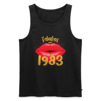 Fabulous since 1983 - Men's Premium Organic Tank Top - black - Front - Michal (187cm)