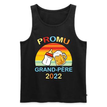 Promu grand-père 2022 - Débardeur bio Premium Homme - noir - Devant - Michal (187cm)