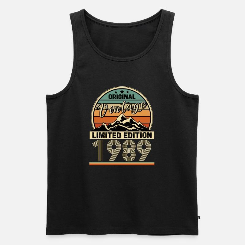 1989 - Männer Premium Bio Tank Top - Schwarz