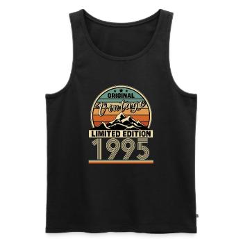 1995 - Männer Premium Bio Tank Top - Schwarz - Vorne - Michal (187cm)