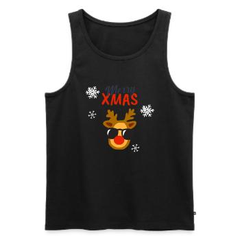Merry Xmas - Débardeur bio Premium Homme - noir - Devant - Michal (187cm)