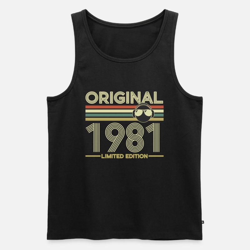 1981 - Männer Premium Bio Tank Top - Schwarz