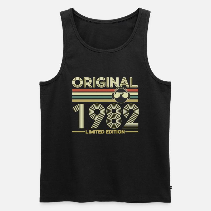1982 - Männer Premium Bio Tank Top - Schwarz