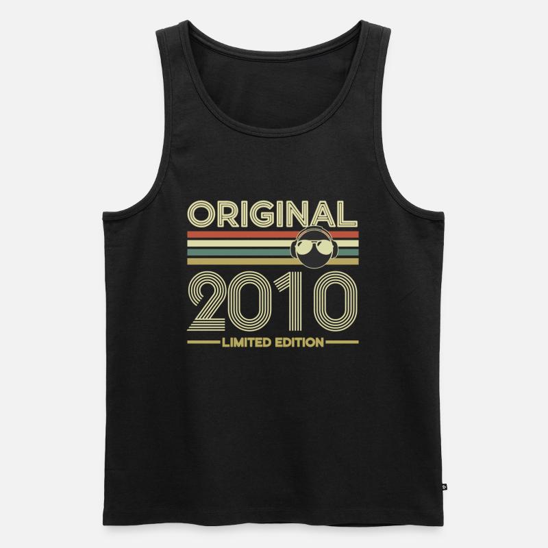 2010 - Männer Premium Bio Tank Top - Schwarz