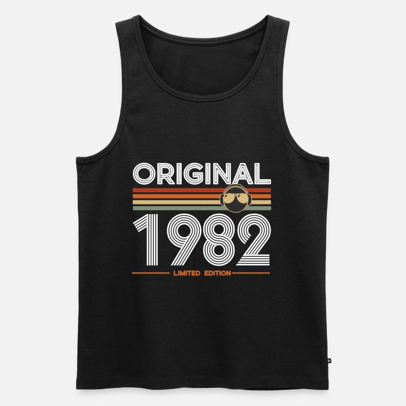 1982 - Männer Premium Bio Tank Top - Schwarz