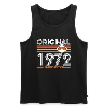 1972 - Men's Premium Organic Tank Top - black - Front - Michal (187cm)