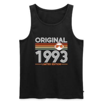 1993 - Men's Premium Organic Tank Top - black - Front - Michal (187cm)