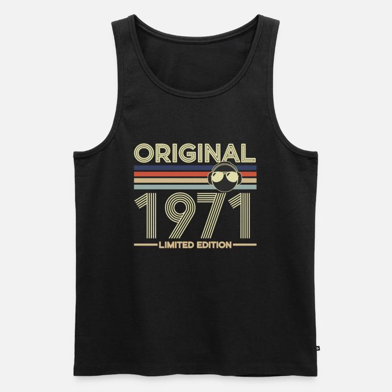 1971 - Männer Premium Bio Tank Top - Schwarz
