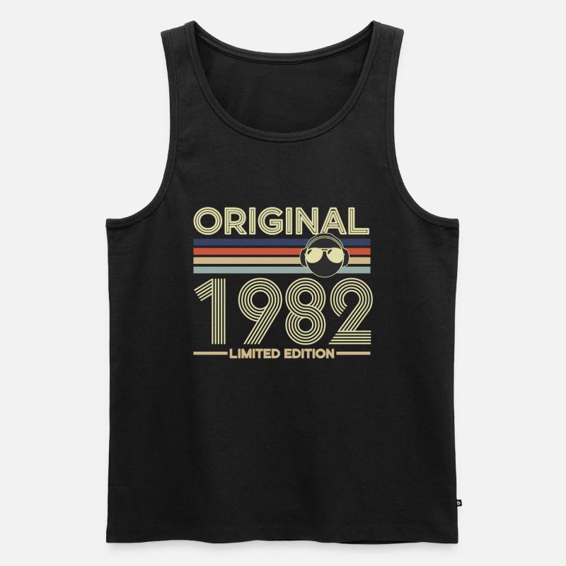 1982 - Männer Premium Bio Tank Top - Schwarz