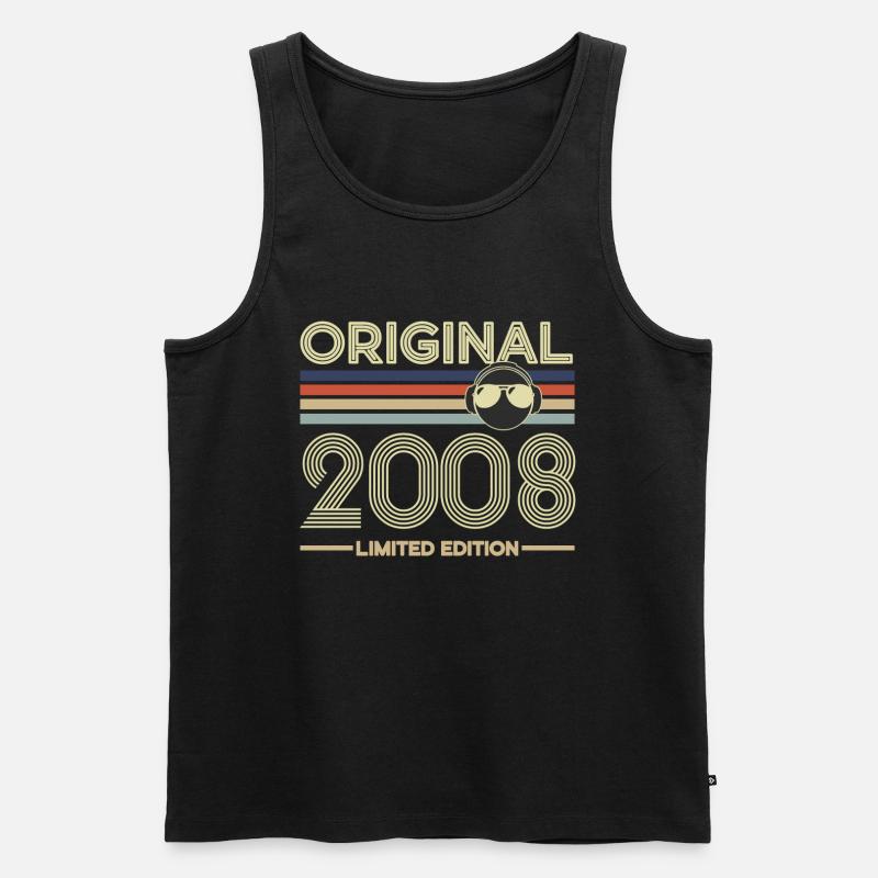 2008 - Männer Premium Bio Tank Top - Schwarz