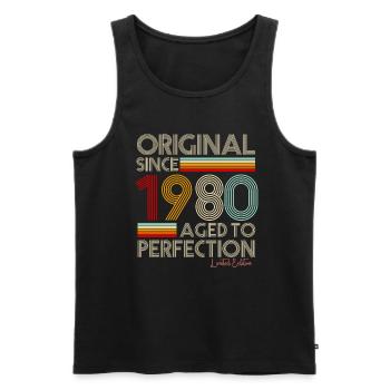 1980 - Débardeur bio Premium Homme - noir - Devant - Michal (187cm)
