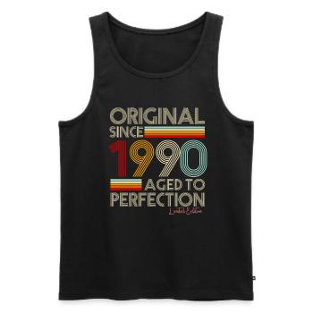 1990 - Débardeur bio Premium Homme - noir - Devant - Michal (187cm)