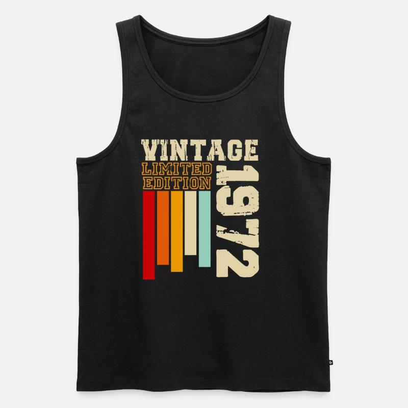 1972 - Männer Premium Bio Tank Top - Schwarz