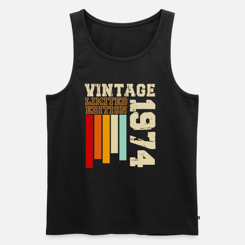 1974 - Männer Premium Bio Tank Top - Schwarz