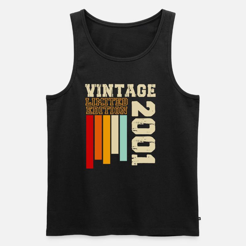 2001 - Männer Premium Bio Tank Top - Schwarz