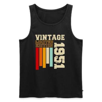 1951 - Men's Premium Organic Tank Top - black - Front - Michal (187cm)