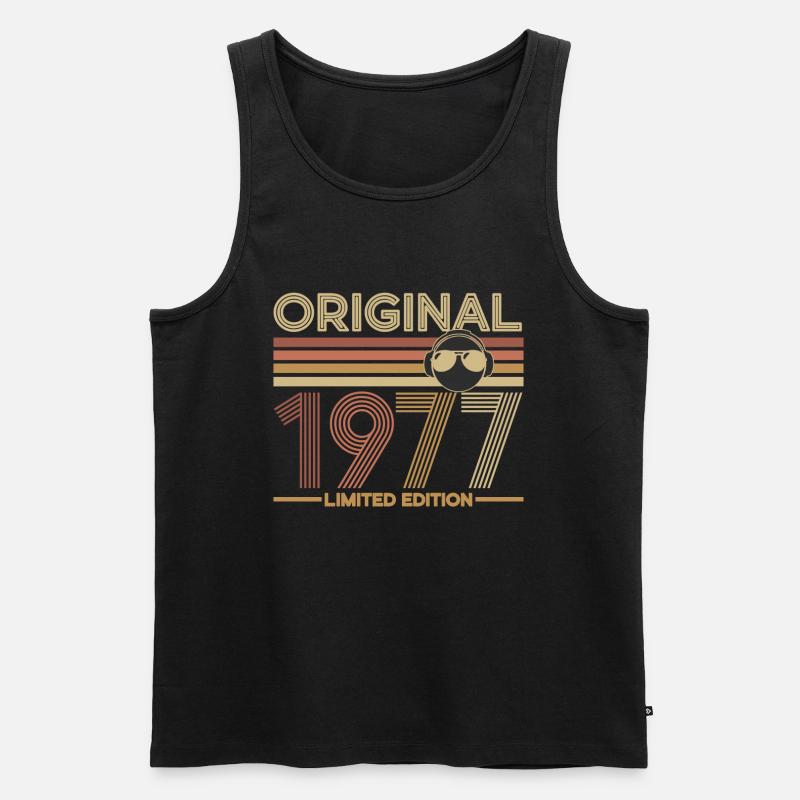 1977 - Männer Premium Bio Tank Top - Schwarz