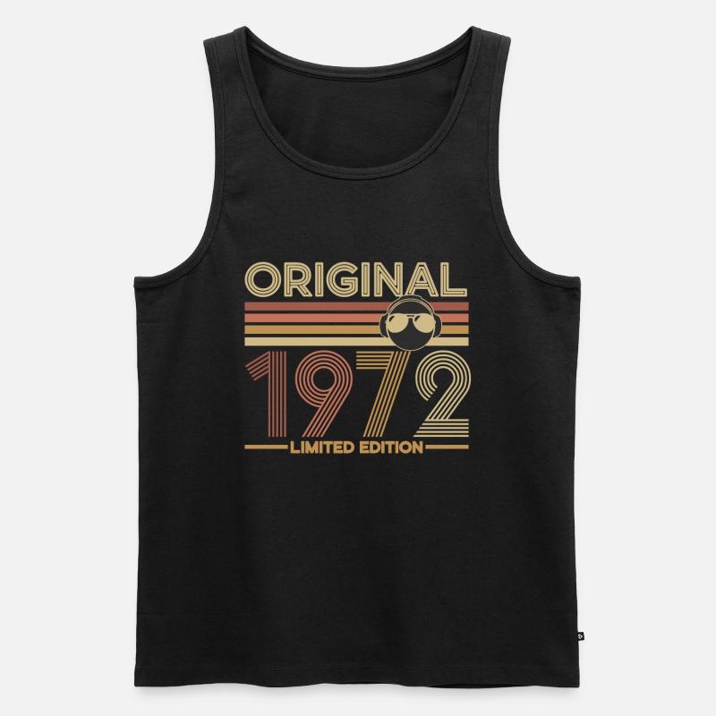 1972 - Männer Premium Bio Tank Top - Schwarz