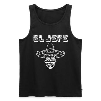 the boss, El Jefe, El boss - Men's Premium Organic Tank Top - black - Front - AI Model Male 178 light (178cm)