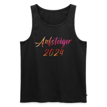 Aufsteiger 2024 Aufstiegstrikot Aufstieg 24 - Männer Premium Bio Tank Top - Schwarz - Vorne - Michal (187cm)