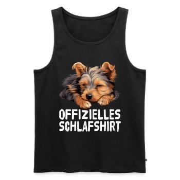 Offizieles Schlafshirt Yorkshire Terrier - Männer Premium Bio Tank Top - Schwarz - Vorne - Michal (187cm)