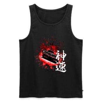 Japanese good speed car with the Japan lettering - Men's Premium Organic Tank Top - black - Front - Michal (187cm)