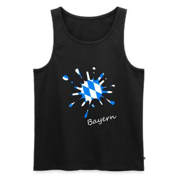 Bayern Bavaria - Männer Premium Bio Tank Top - Schwarz - Vorne - AI Model Male 178 light (178cm)