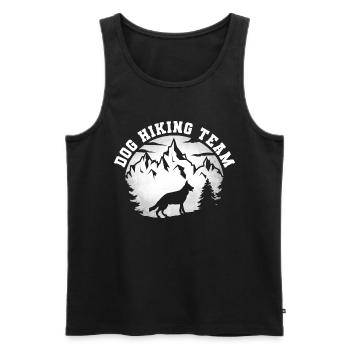 Dog Hiking Team Hunde Wander Team Wanderer Gassi - Männer Premium Bio Tank Top - Schwarz - Vorne - AI Model Male 178 light (178cm)