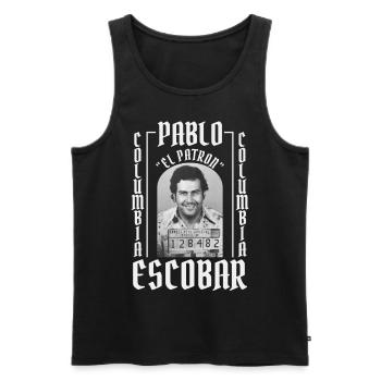 Pablo Escobar - Männer Premium Bio Tank Top - Schwarz - Vorne - AI Model Male 178 light (178cm)