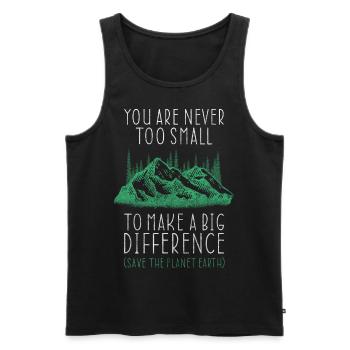 Nature Conservation Planet Ocean - Men's Premium Organic Tank Top - black - Front - Michal (187cm)