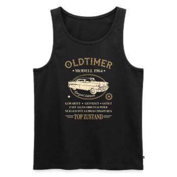 Oldtimer Baujahr 1964 - Männer Premium Bio Tank Top - Schwarz - Vorne - Michal (187cm)