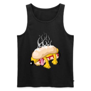 Hot dog - Men's Premium Organic Tank Top - black - Front - AI Model Male 178 light (178cm)