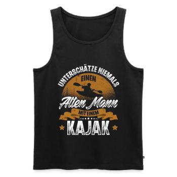 Kajak Kajakfahrer Kajaker - Männer Premium Bio Tank Top - Schwarz - Vorne - AI Model Male 178 light (178cm)