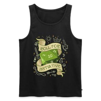Roll for Initiative – The Adventure Begins - Men's Premium Organic Tank Top - black - Front - Michal (187cm)
