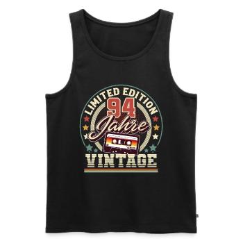 94. Geburtstag - Männer Premium Bio Tank Top - Schwarz - Vorne - Michal (187cm)