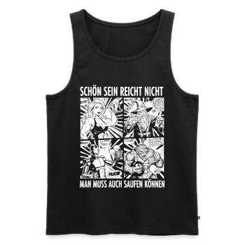 Schön sein reicht nicht Fantasy - Männer Premium Bio Tank Top - Schwarz - Vorne - AI Model Male 178 light (178cm)