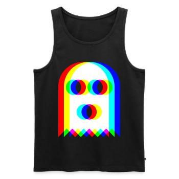 👻 RGB-Geist - Männer Premium Bio Tank Top - Schwarz - Vorne - AI Model Male 178 light (178cm)