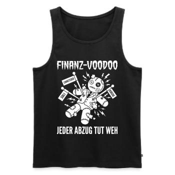Finanz Voodoo Puppe Jeder Abzug Tut Weh - Männer Premium Bio Tank Top - Schwarz - Vorne - AI Model Male 178 light (178cm)