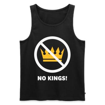 Keine Könige! (Protestdesign / NEG 2C) - Männer Premium Bio Tank Top - Schwarz - Vorne - AI Model Male 178 light (178cm)