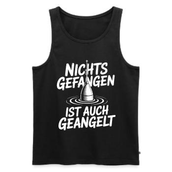 Nichts Gefangen Ist auch Geangelt - Männer Premium Bio Tank Top - Schwarz - Vorne - Michal (187cm)